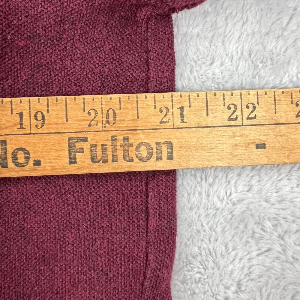 Polo Ralph Lauren Classic Fit Long Sleeve Polo M Burgundy Men Preppy Cotton